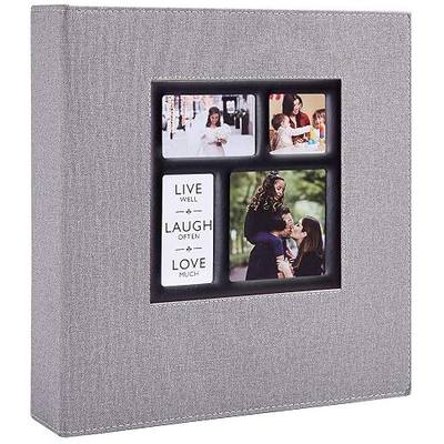 Ywlake Photo Album 4x6 300 Pockets Photos Linen Cover, Extra Large Capacity Family Wedding Picture Albums Holds 300 Horizontal and Vertical Photos Grey
