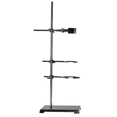 Heavy Laboratory Stand Support,24" Metalware Support Stand,Ring Stand,Industrial Grade Retort Stand,Chemistry Laboratory Stand Set,Research Starter Kit (iron cast_iron, 24inch)