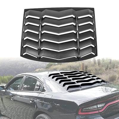 Rear Window Louver Cover Windshield Sun Shade ABS Matte Black | Compatible with 2011-2023 Dodge Charger SXT/GT/RT/RT Scat Pack/Scat Pack Widebody/SRT Hellcat Widebody in GT Lambo Style