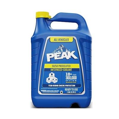 PEAK All Vehicles 50/50 Prediluted Antifreeze and Coolant for All Engine Cooling Systems, Long-Lasting Yellow Engine Coolant/Antifreeze for Year-Round Protection, 1 Gal.