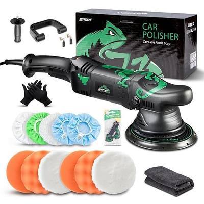 BATOCA 2026 New Dual Action Polisher, 15mm Random Orbital Car Buffer, 6 Variable Speeds (2500-5500RPM) 1100W DA Polisher with 5 inches Foam/Wool Pads, Polishing Bonnet for Polishing