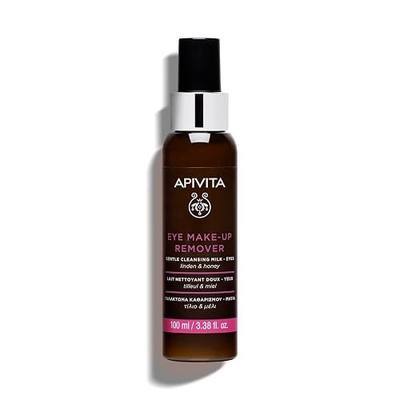 Apivita Eye Makeup Remover, Hydrating & Soothing Gentle Cleansing Milk with Linden & Honey