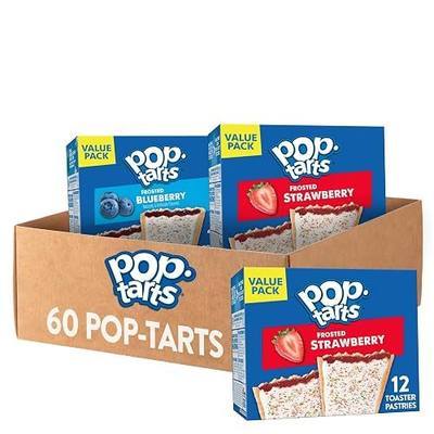 Pop-Tarts Toaster Pastries, Breakfast Foods, Kids Snacks, Value Pack, 2-Flavor Variety Pack (5 Boxes, 60 Pop-Tarts)