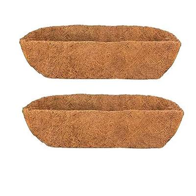 2pcs Trough Coco Liner 24 inch Wall Planter Replaceable Coco Liner for Window Box, Fence Flower Baskets