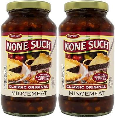 None Such Mincemeat Classic Original, with Apples and Raisins, Gourmet, All Natural, No High Fructose Corn Syrup, 27 Ounce (Pack of 2)