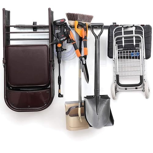 Tool Storage Rack, Compact, Wall Mount Tools Home and Garage Storage System, Heavy Duty Steel Gear Hanger