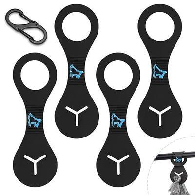 Dog Poop Bag Holder for Leash Waste Bag Carrier Dog Poop Bag Dispenser for Walking Running Bicycle Accessory 4 pieces (Black)
