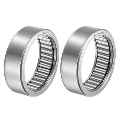 uxcell B2410 Needle Roller Bearings 1-1/2" Bore 1-7/8" OD 5/8" Width Chrome Steel Open End Full Complement Drawn Cup Bearing 2pcs