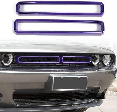 Voodonala for Challenger Front Grille Radiator Grille Inserts Grillwork Trim for 2015-2025+ Dodge Challenger Exterior Accessories, ABS Purple 2pcs
