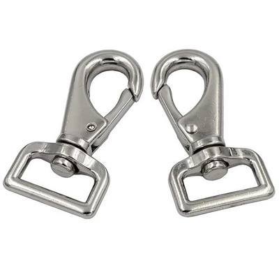 DGOL 5 packs Metal Heavy Duty 1 inch Large Size Trigger Swivel Eye Bolt Snaps Fastener Horse Blanket Clips Clasp Webbing Belt Spring Hooks Length 2.9 inch