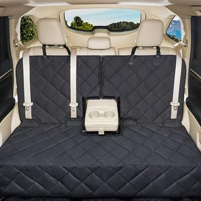 petalage Bench Dog Car Seat Cover for Back Seat Waterproof Seat Covers Durable Scratch Proof Nonslip, Protector for Pet Fur & Mud Washable Backseat Cover for Cars Armrest Compatible