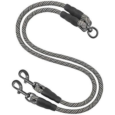 Double Dog Leash Coupler Heavy Duty Extension Rope for Two Large Dog | No Tangle 1/2" Thick Dual Dog Lead Splitter for Large Medium Dogs Over 40 lbs