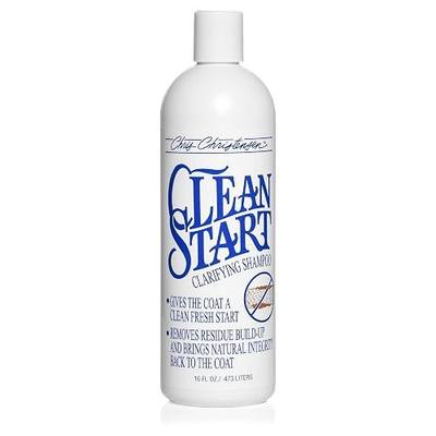 Chris Christensen Clean Start Clarifying Dog Shampoo - Pro-Vitamin Formula That Won’t Strip The Coat! Removes Product Build-up, Waxes, Oil and Dirt (16 Ounces)