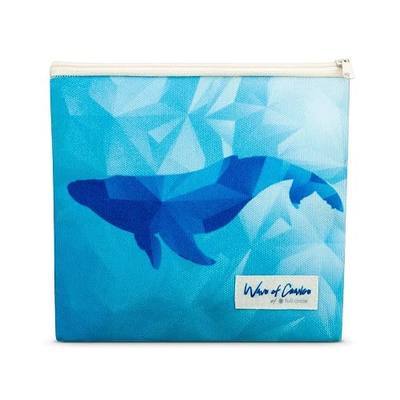 Waves of Change Insulated Recycled Plastic Sandwich Pouch - Set of 2, Whale, Whale