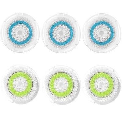 Facial Cleansing Brush Heads,Face Brush Head Replacements Compatible with Clarisonic Mia 1, Mia 2, Mia Fit, Alpha Fit, Smart Profile Uplift,Deep Pore and Sensitive(6 Pack)