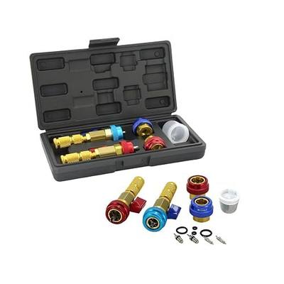 R134A R1234YF Air Condithoning Valve Core Remover Tool, High Low Pressure Valve Core Repair Tool Kit for Automotive Air Condition System, AC Valve Core Removal Tool for Standard JRA and Schrader Valve