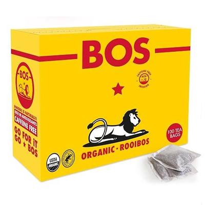 Organic Rooibos Tea Bags - 100 Count - Caffeine Free, Naturally Sweet, Antioxidant-Rich - Rooibos Tea Organic Made In South Africa - BOS