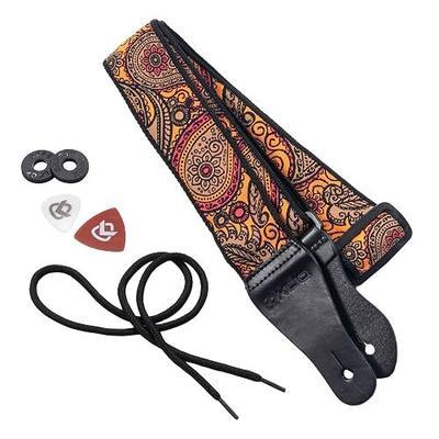 KLIQ Vintage Woven Guitar Strap for Acoustic and Electric Guitars