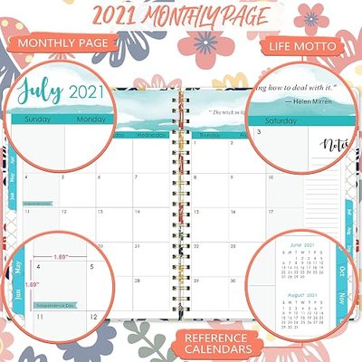 2021 Planner - Academic Weekly & Monthly Planner, Jan. 2021 - Dec. 2021, 9" x 11.25", Flexible Hardcover with Tabs, Elastic Closure, Inner Pocket