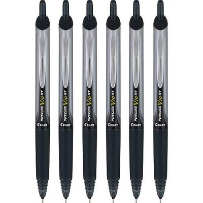 PILOT Precise V10 RT Retractable Liquid Ink Rollerball Pens, Bold Point, 1.0mm, Black Ink, 6 Count