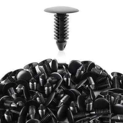 AUTOKAY 100Pcs 8mm Bumper Clips Auto Car Hole Plastic Rivets Fastener | Retainer Clips Fender Push Pin Fits for GM #1605396, 1595864 for Chrysler 6030441 for Ford 388577S, W705589-S300