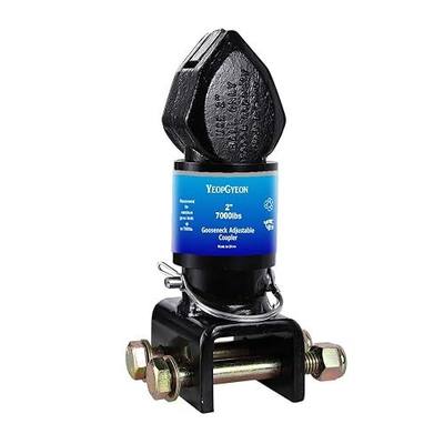2" Adjustable Trailer Coupler - 7,000 lbs Capacity - 360-Degree Sleeve Lock Hitch for Utility Trailers, Boats and RVs - Powder Coated Alloy Steel - Heavy Duty Towing Solution