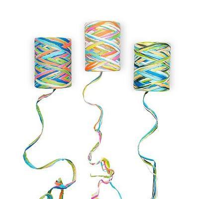 3 Rolls Colored Paper String Raffia Ribbon, 80 M/262 Feet Each, 6 Ply Colored Raffia Paper Strings Packing Twine for Festival Gifts, Gift Wrapping, DIY Decoration and Craft Projects