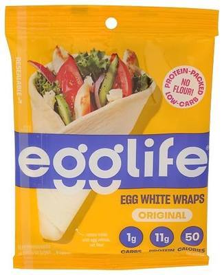 Egglife, Original Egg White Wrap, 6 Ounce | Flourless, High Protein, Low-Carb Tortilla Alternative