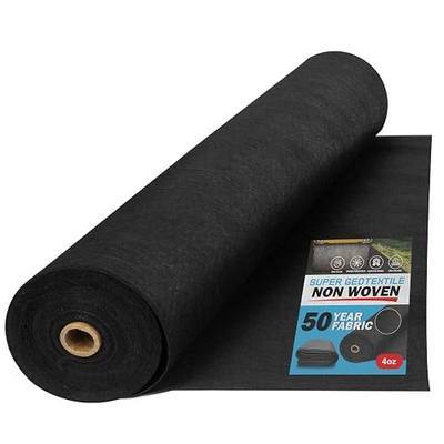 Super Geotextile 4, 6, 8 oz Non Woven Fabric for Landscaping, French Drains, Underlayment, Erosion Control, Construction Projects - 4 oz (3X50)