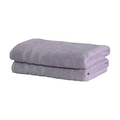 Mosobam Turkish Bath Towels, 2 Pack, 30 x 58 in, 700 GSM, Lavender Aura | 2 jumbo bath towels, 30 x 58 in, woven in Turkey, 700 GSM, 50% viscose made from bamboo and 50% Aegean Turkish cotton, plush
