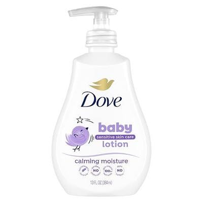 Dove Sensitive Skin Care Baby Lotion Calming Moisture For a Soothing Scented Lotion Hypoallergenic and Dermatologist-Tested 13 fl oz
