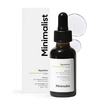 Minimalist 100% Squalane Oil for Face, Skin & Hair | Lightweight, Moisturizes, Improves Skin Hydration & Reduces Fine Lines | Restores Suppleness, Firmness & Elasticity of Skin | 1 Fl Oz / 30 ml