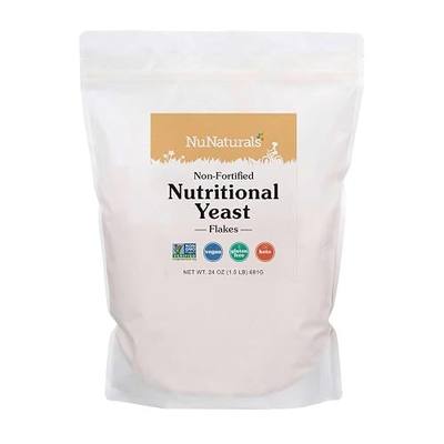 Nunaturals Non-Fortified Nutritional Yeast Flakes, Vegan, Vegetarian, 24 oz