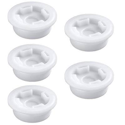 Bung Caps 2 inch Fine Thread for Plastic 55 Gallon Drum with Gasket | 5 Pieces Poly Buttress Drum Lids