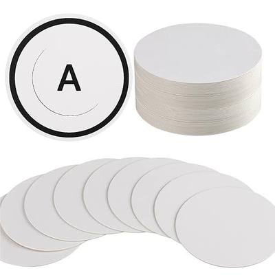 36 Pieces Round Blank Cards Cardstock Thick Kraft Paper Cards Small Round Art Paint Board for Mandala Painting DIY Coasters Painting Writing and Decorations(White, Diameter-4 in)