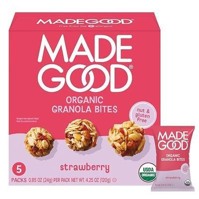 MadeGood Organic Strawberry Granola Bites, 5ct x 0.85oz