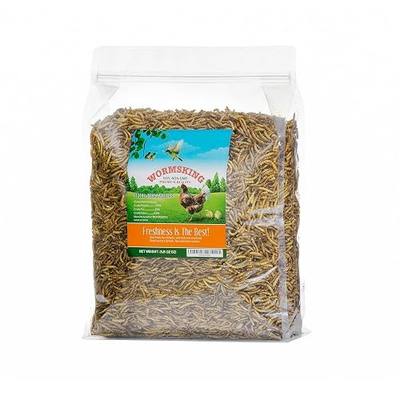 WORMSKING Dried Mealworms for Wild Birds and Chicken, 2LB | For Poultry, Tasty Bird Food, Great Bird Watching Gift