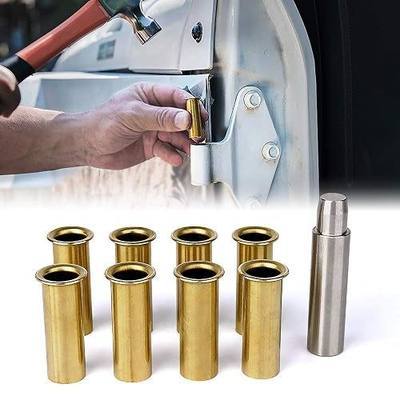 Brass Door Pin Guides & Hinge Liners Compatible with 07+ Jeep JK JL JT 8PC | Rust Resistant, Direct Replacement