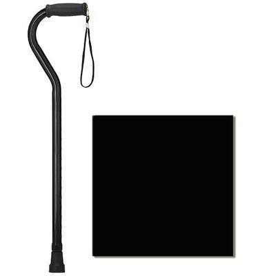 NOVA Heavy Duty Bariatric Walking Cane for Seniors, Men & Women – 500 lb Weight Capacity Offset Cane, Lightweight Adjustable Walking Stick with Soft Foam Grip, Wrist Strap & Non-Slip Tip