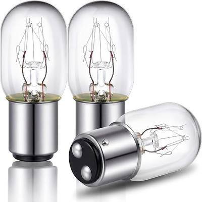 Mudder 3 Pcs Sewing Machine Light Bulb 15W 120V Silver Push in Base | Incandescent Bulb Compatible Push in Base Replacement Sewing Lamp