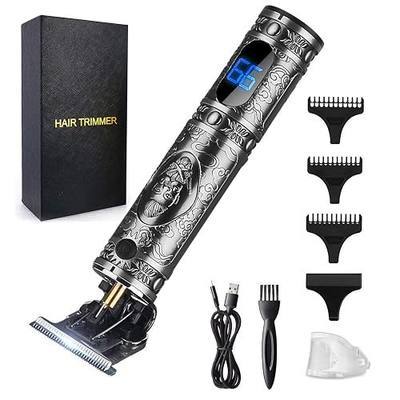Zero Gapped Trimmer Hair Clippers - Professional Electric Hair Trimmer Beard Trimmer, Waterproof Cordless Trimmer for Men Close Cutting T-Blade Trimmer for Barbers Detail Beard Shaver (Gray Knight)