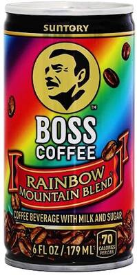 BOSS Coffee by Suntory – Rainbow Mountain Blend Japanese Flash Brew Coffee, 6oz 12 Pack, Imported from Japan, Espresso Doubleshot, Ready to Drink, Contains Milk, No Gluten