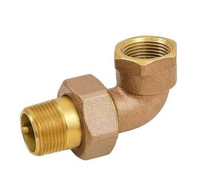 Midline Valve 6I456 Elbow Pipe Fitting for Hydronic Heating Applications; 3/4 in. FIP x Male Union; Brass