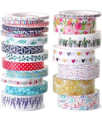 Mr. Pen- Washi Tape Set, 21 Rolls, Assorted Sizes, Floral | 5 Yards/Roll, Washi Tape for Scrapbook, Arts, Crafts, Journals and Planners