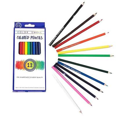 Color Swell Bulk Colored Pencils, Pre-Sharpened, 1 Pack (12 Total)