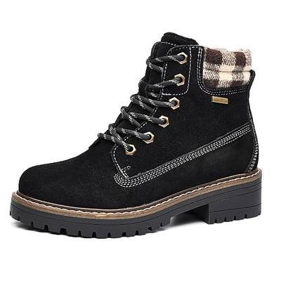 Womens Boots, Non Slip Outdoor Ankle Boots for Women, Lace up Hiking Boots Women, Low Heel Work Booties