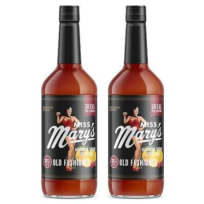 Miss Mary's Old Fahioned Mix, Low Sugar Drink Mixer, All Natural Ingredients, Low Calorie, Low Carb, Keto Friendly, 2 Pack