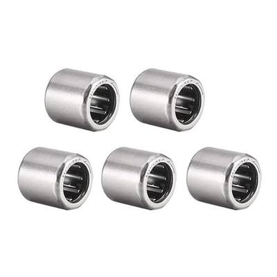 uxcell Needle Roller Bearings, 8mm Bore 12mm OD 12mm Width, Chrome Steel Needles Steel Cage One Way Clutch Bearing 5pcs