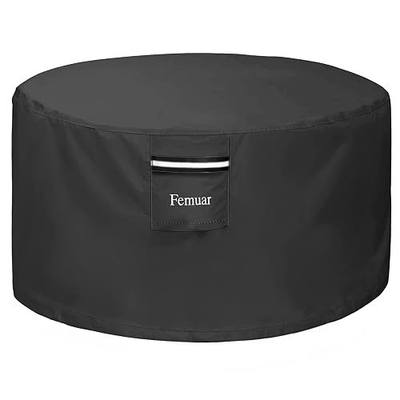 Fire Pit Cover-Waterproof 600D Heavy Duty Fire Pit Covers Round-36 Inch, Black