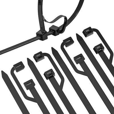 27 inch Cable Zip Ties,90pcs Self-Locking Black Zip Ties Double Lock Heavy Duty 331lbs Tensile Strength Nylon Cable Ties Outdoor Indoor Reusable UV Resistant Cable Wire Ties Wraps